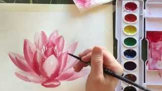 How to Paint a Watercolor Water Lily