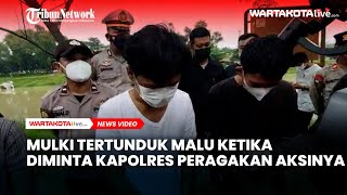 Mulki Tertunduk Malu Ketika Diminta Kapolres Peragakan Aksinya saat Jatuhkan Diri ke Kalimalang