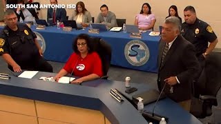 South San ISD trustee escorted out of board meeting