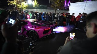 Fire Breathing Lamborghini Aventador SVJ w/ Valvetronic Fi EXHAUST X @svzain