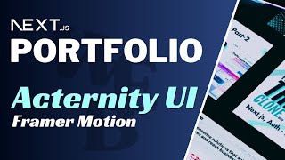 Animated Portfolio Website using Framer Motion | Aceternity UI | Nextjs | Typescript | Tailwind css