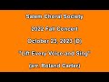 ''Lift Every Voice and Sing'' (arr. Carter) 2022.10.23-D - SALEM CHORAL SOCIETY