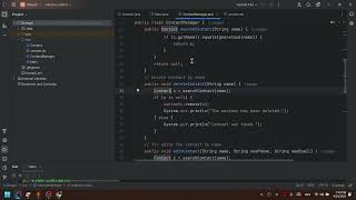 Java project opp (Contact manager)
