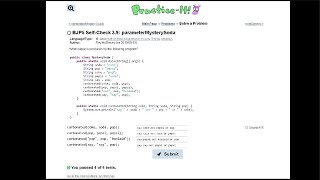 Java Practice It || 3.9 parameterMysterySoda || method basics