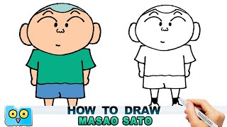 How to Draw Masao Sato | Crayon Shin-chan
