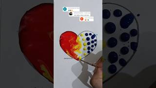 Red yellow and blue colour mixing satisfying heart #shorts #heart #satisfying #red #yellow #blue