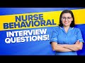 NURSE Behavioural Interview Questions & Answers! (How to PASS a Nursing Job Interview)