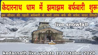 kedarnath yatra live update || kedarnath live snowfall 🌨️🌨️ || kedarnath update today ||