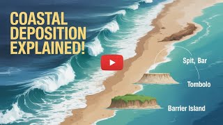 Coastal Deposition: How Waves Build Landforms (Beach, Spit, Bar, Tombolo, Barrier Island)