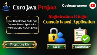 💻 Java Project User Registration & Login System using Core Java | Without Database | Explanation