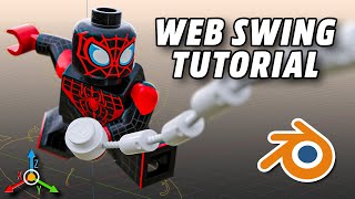 How to Animate LEGO Spider-Man Web Swing | Blender Tutorial