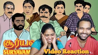 SuryaVamsam Part 1 Cartoon Spoof🤣😂🤭😁 | Cat Toonz Video Reaction | Tamil Couple Reaction