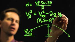 How to Find the Range Given the Max Height & Angle : Physics & Math