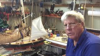 America 1851. Video 25. Making sails with there material supplied in the kit.