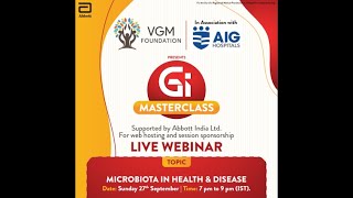 Microbiota in Health & Disease Live Webinar held on 27th September 2020