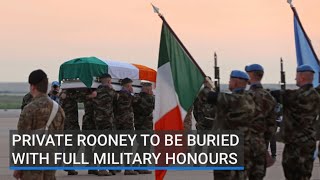 Private Seán Rooney to be buried with full military honours