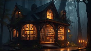 Magic Bookstore in the Forest, Rainy Ambience 🌿 Chill and Relax Music | Lofi Mix 🎵🎶