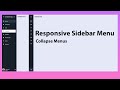 Responsive Sidebar Menu Using HTML CSS and JavaScript