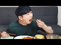 real mukbang on rainy days i eat kimchi pancake u0026 makgeolli. eating show real sound asmr