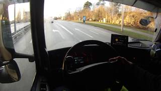 Relaxing drive, Old Volvo FM truck- Driving out of STHLM, hornstull.