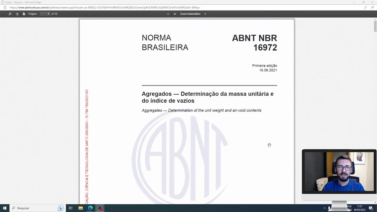 NBR 16972 : 2021 - Agregados - Determinação Da Massa Unitária E Do ...