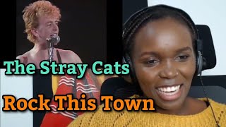 African Girl First Time Reaction To The Stray Cats - Rock This Town
