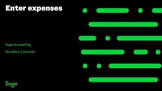 Sage Accounting: Enter expenses