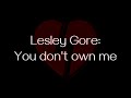 Lesley Gore - You don't own me (with Lyrics)