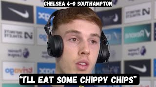 Cole Palmer READY TO EAT CHIPPY CHIPS - Post Match Interview - Chelsea 4-0 Southampton