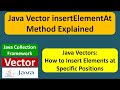 Java Vector insertElementAt Method Explained | Java Collection Framework