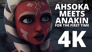 Ahsoka Meets Anakin for the First Time - Star Wars: The Clone Wars (4K)