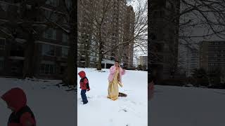 Beautiful memories in snow 2025#youtubeshorts #trending #winter #video