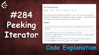 Peeking Iterator | Live Coding with Explanation | Leetcode #284