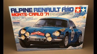 Unboxing: Tamiya Alpine Renault A110 Monte Carlo '71