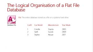 The Logical Organisation of a Flat File Database