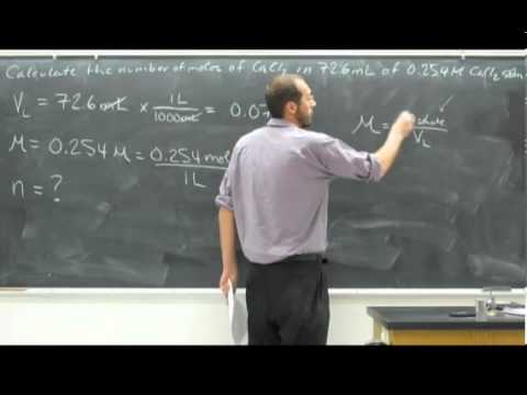 Calculate moles in solution - new Calculate moles in solution - new