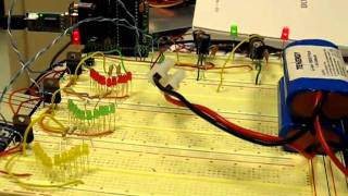 Running light LEDs by using Basic Stamp 2