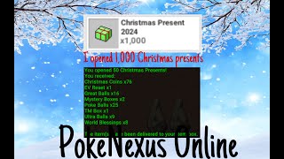 PokeNexus Online, I Opened 1,000 Christmas Presents on Christmas!