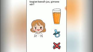 Zoe cuma ingin minum bagian bawah jus, gimana nih? Jawaban brain out level 73