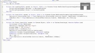 VB2008 Tutorial, Tabbed Web Browser(2/3) - Coding Part 1