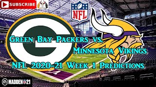 Green Bay Packers vs. Minnesota Vikings | NFL 2020-21 Week 1 | Predictions Madden NFL 21