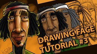 DIGITAL ART | Drawing face tutorial with Wacom Intuos Pro in Photoshop #3 [Speed Drawing]