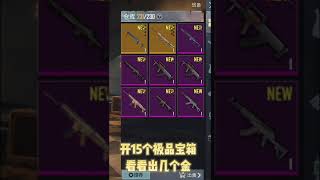 pubg地铁逃生 开15个极品宝箱看看能出几个金