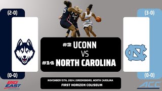 No. 2 UConn vs No. 14 North Carolina | NCAA Women's Basketball | 11.15.24