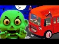 Spooky Scary Wheels On The Bus | NEW 3D Spooky Songs For Kids | PopTeenToons