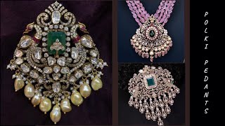 Latest polki pendant designs | Gold pendants collection | Polki jewelry | Beads Chains