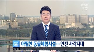 [대전MBC뉴스]아찔한 동물체험시설...안전 사각지대