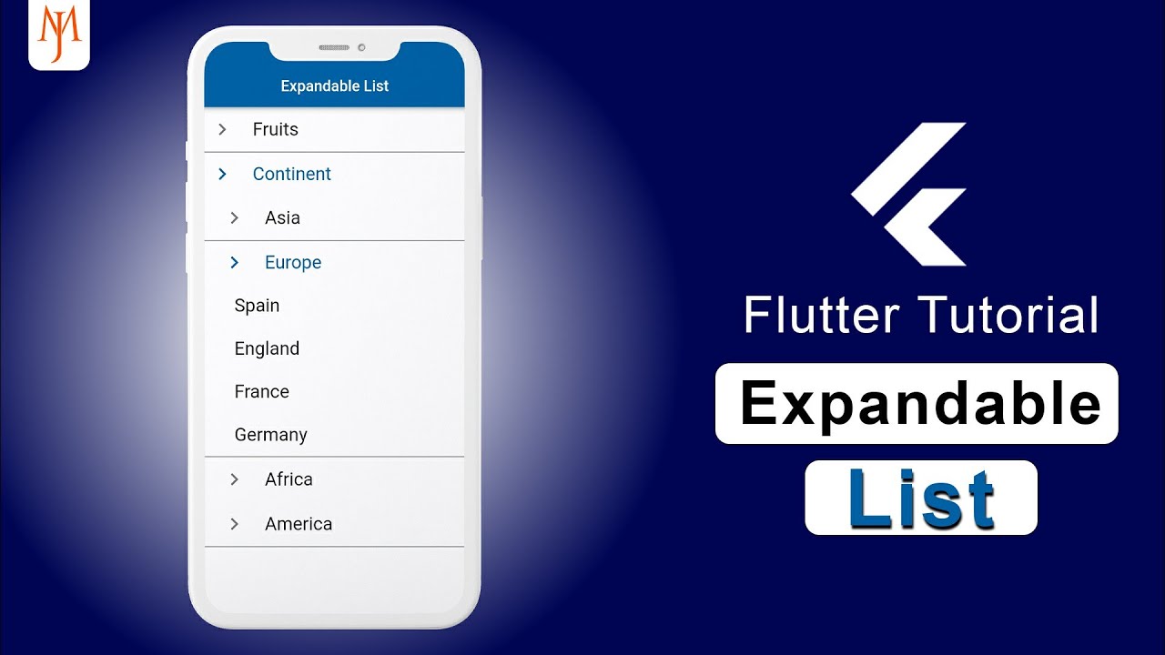 Flutter Expandable List (ExpansionTile, ListTile) - YouTube