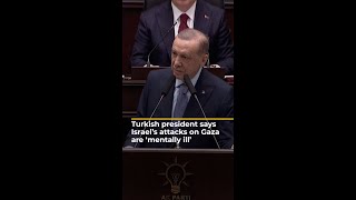 Turkish president says Israeli attacks on Gaza are ‘mentally ill’
