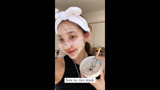 How To: Make Korean Rice Mask At Home | great for uneven skin tone & brightening